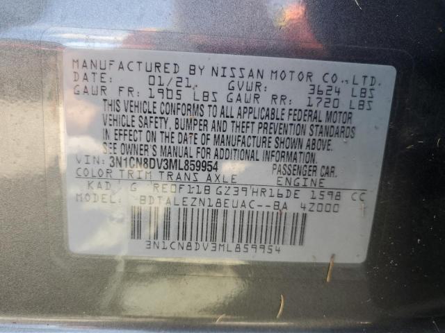 VIN 3N1CN8DV3ML859954 2021 Nissan Versa, S no.13