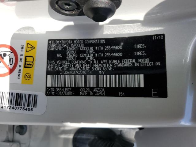 2019 LEXUS RX 350 L - JTJGZKCA7K2010114