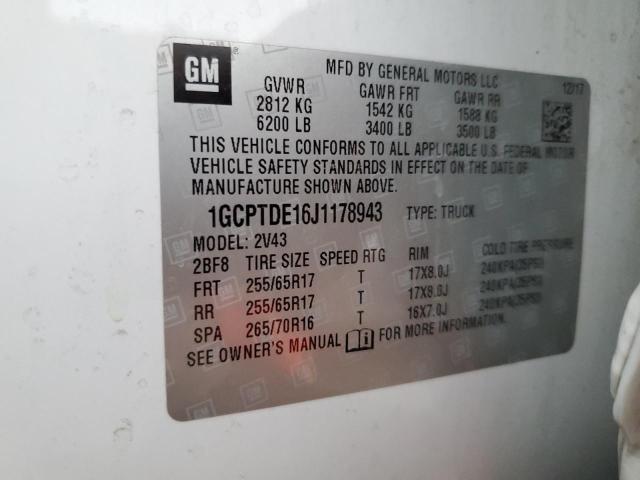2018 CHEVROLET COLORADO Z - 1GCPTDE16J1178943