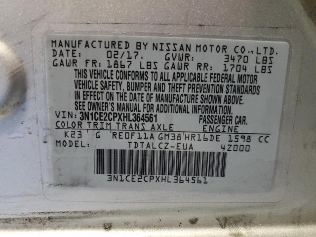 2017 NISSAN VERSA NOTE - 3N1CE2CPXHL364561