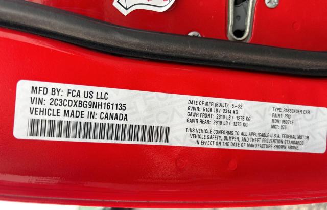 VIN 2C3CDXBG9NH161135 2022 Dodge Charger, Sxt no.10