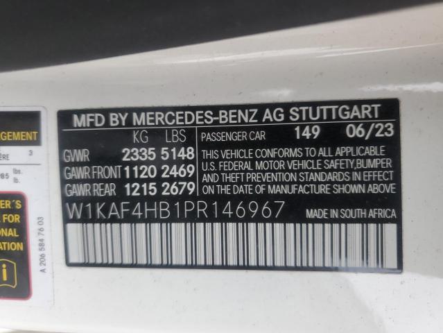 VIN W1KAF4HB1PR146967 2023 MERCEDES-BENZ C-CLASS no.12