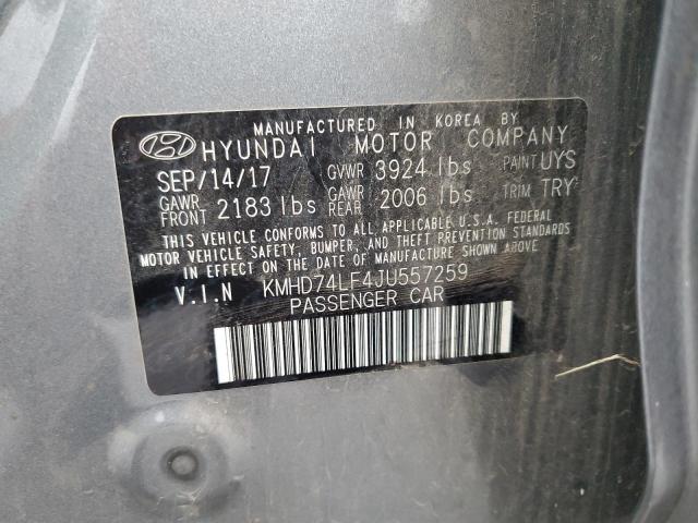 2018 HYUNDAI ELANTRA SE - KMHD74LF4JU557259