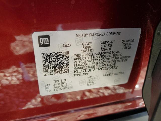 2024 CHEVROLET TRAX 2RS KL77LJE24RC195972