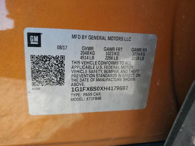 VIN 1G1FX6S0XH4179697 2017 CHEVROLET BOLT no.13