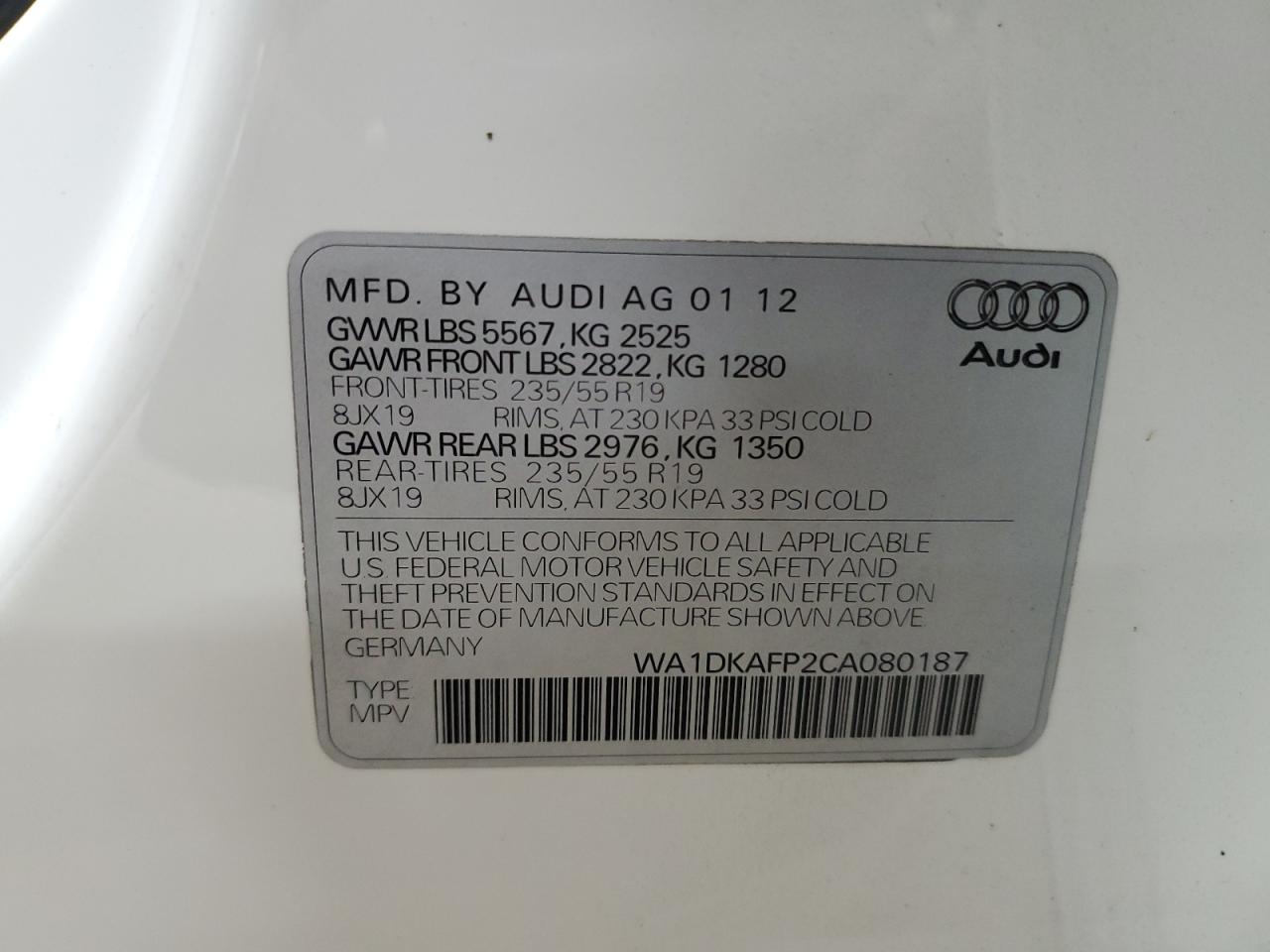 Lot #3024966391 2012 AUDI Q5 PREMIUM