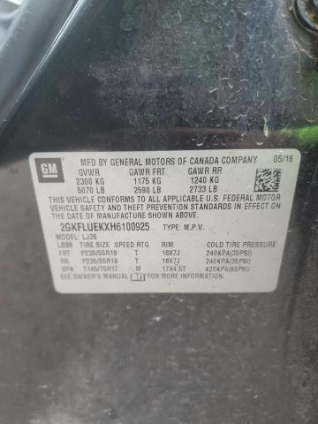 2017 GMC TERRAIN SL 2GKFLUEKXH6100925