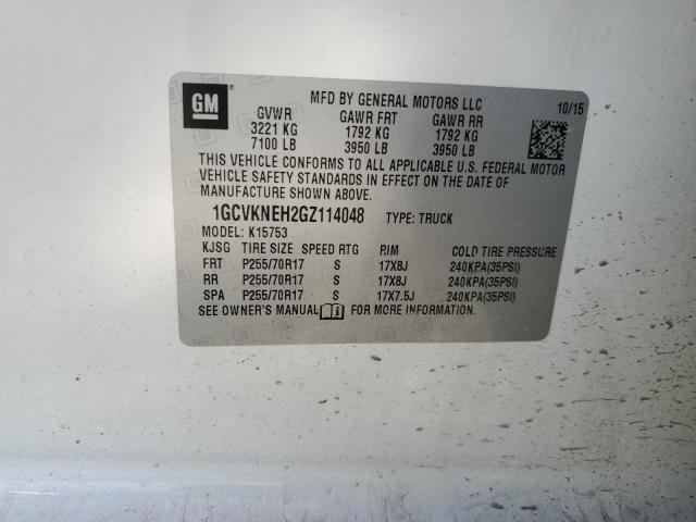 2016 CHEVROLET SILVERADO - 1GCVKNEH2GZ114048