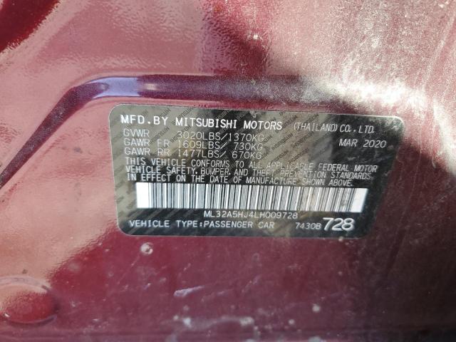 2020 MITSUBISHI MIRAGE LE ML32A5HJ4LH009728