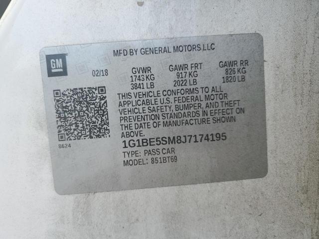 2018 CHEVROLET CRUZE LT - 1G1BE5SM8J7174195