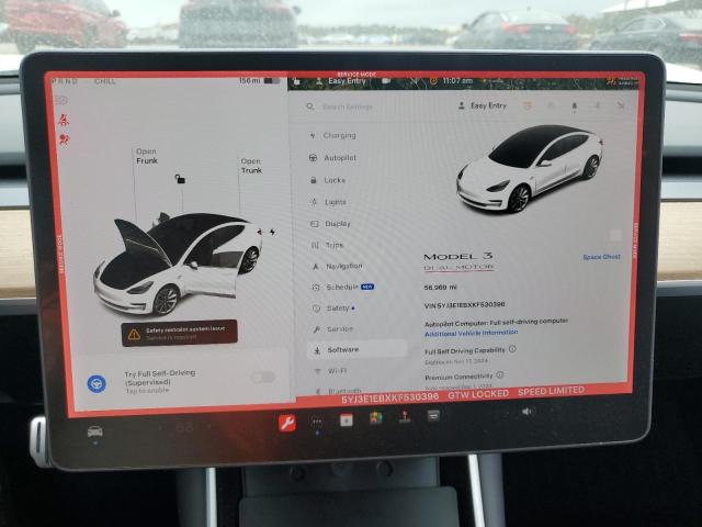 VIN 5YJ3E1EBXKF530396 2019 TESLA MODEL 3 no.9