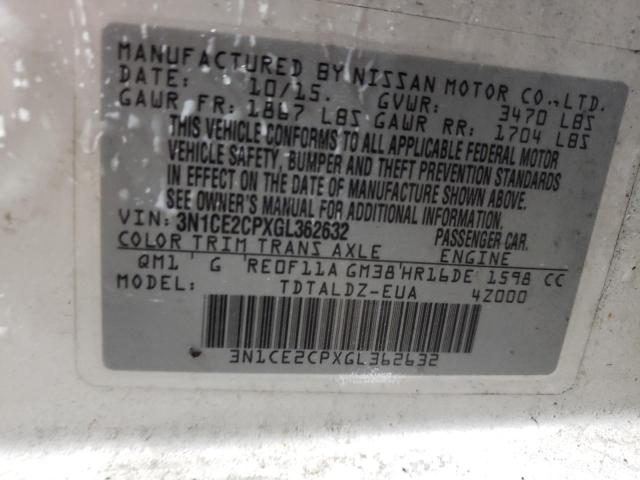 2016 NISSAN VERSA NOTE - 3N1CE2CPXGL362632