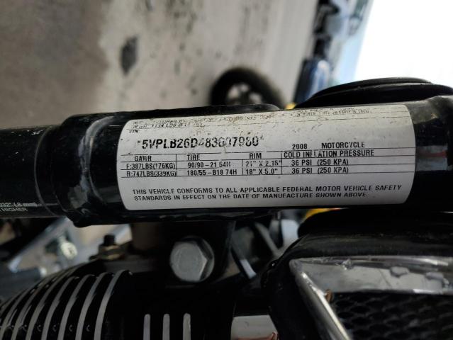 2008 VICTORY MOTORCYCLES VEGAS LOW 5VPLB26D483007980