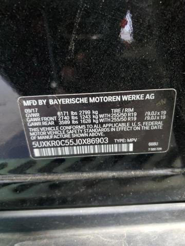 2018 BMW X5 XDRIVE3 - 5UXKR0C55J0X86903