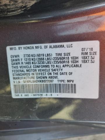 2019 HONDA ODYSSEY LX 5FNRL6H24KB023597