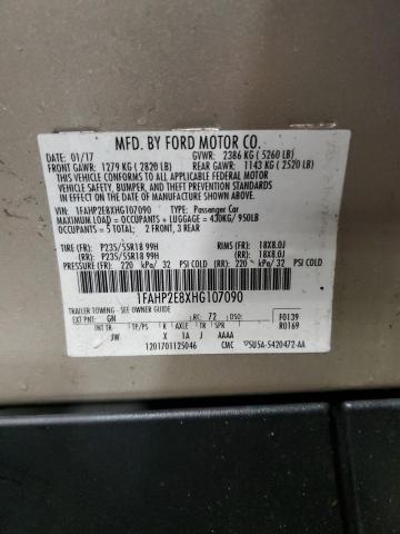 2017 FORD TAURUS SEL - 1FAHP2E8XHG107090