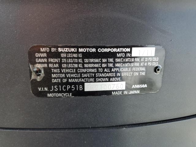 2011 SUZUKI AN650 A JS1CP51B8B2100760