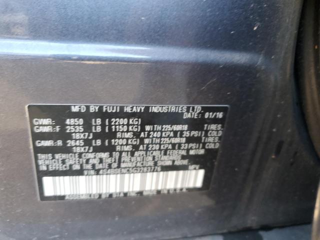 2016 SUBARU OUTBACK 3. - 4S4BSENC5G3283776