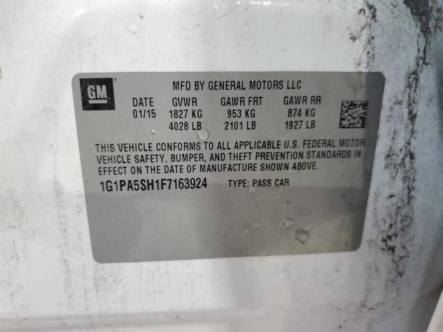 2015 CHEVROLET CRUZE LS - 1G1PA5SH1F7163924