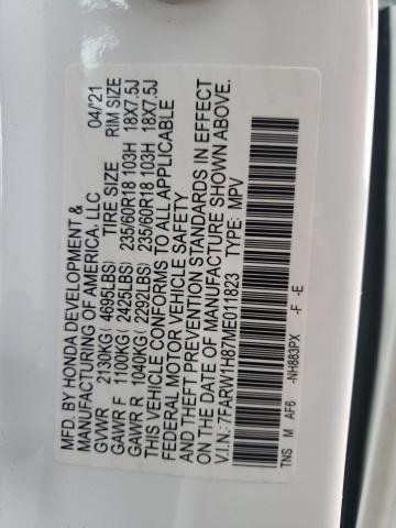 2021 HONDA CR-V EXL - 7FARW1H87ME011823