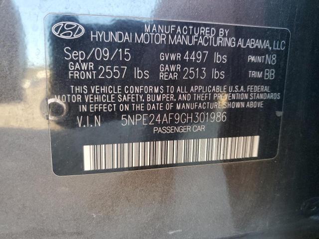 VIN 5NPE24AF9GH301986 2016 HYUNDAI SONATA no.12