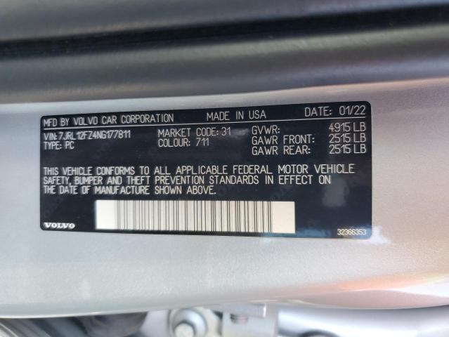 2022 VOLVO S60 B5 MOM - 7JRL12FZ4NG177811