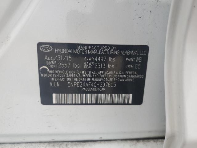 VIN 5NPE24AF4GH297605 2016 Hyundai Sonata, SE no.12