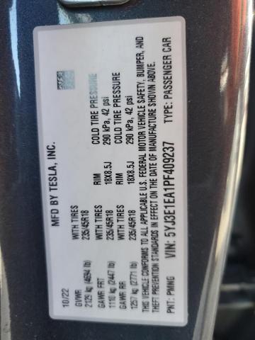 2023 TESLA MODEL 3 5YJ3E1EA1PF409237