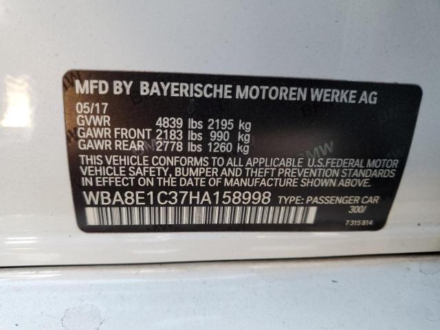 VIN WBA8E1C37HA158998 2017 BMW 3 SERIES no.13