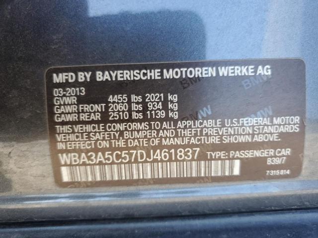 VIN WBA3A5C57DJ461837 2013 BMW 3 SERIES no.12