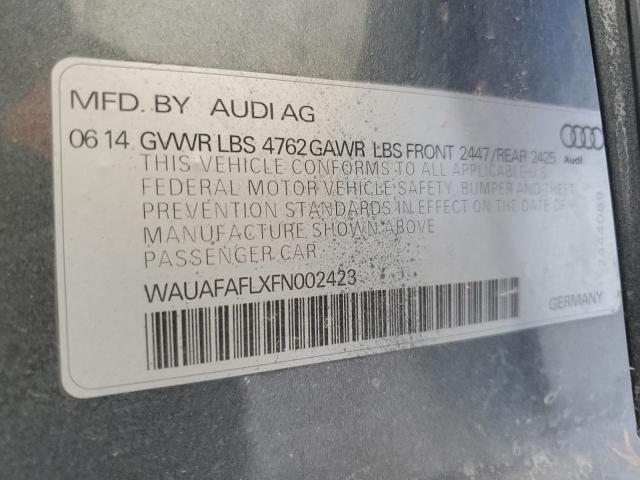 VIN WAUAFAFLXFN002423 2015 AUDI A4 no.13