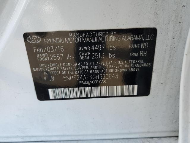 2016 HYUNDAI SONATA SE - 5NPE24AF6GH390643
