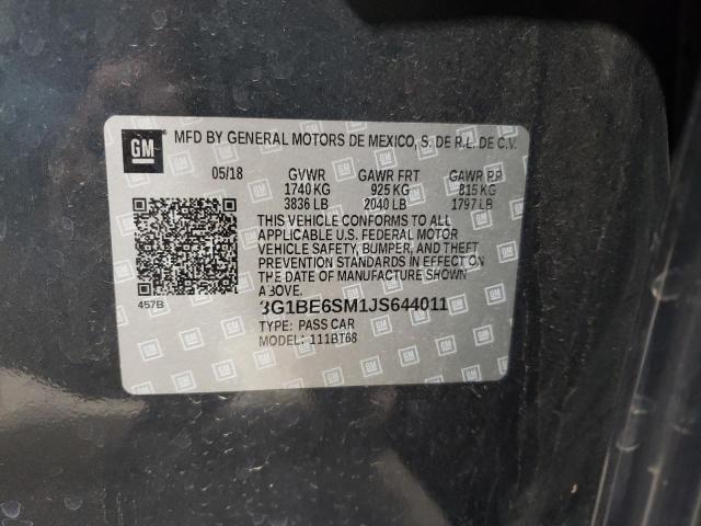 2018 CHEVROLET CRUZE LT - 3G1BE6SM1JS644011