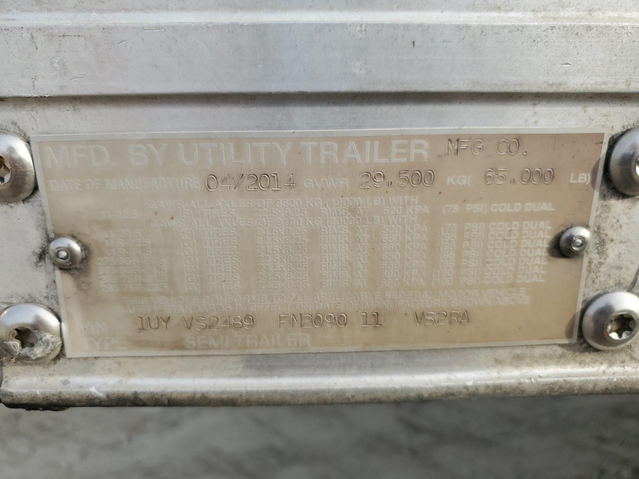 Lot #2996191395 2015 UTILITY TRAILER