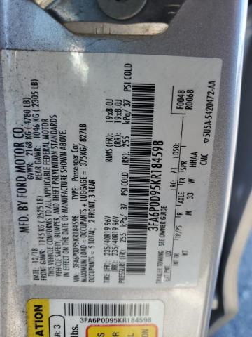 2019 FORD FUSION TIT - 3FA6P0D95KR184598