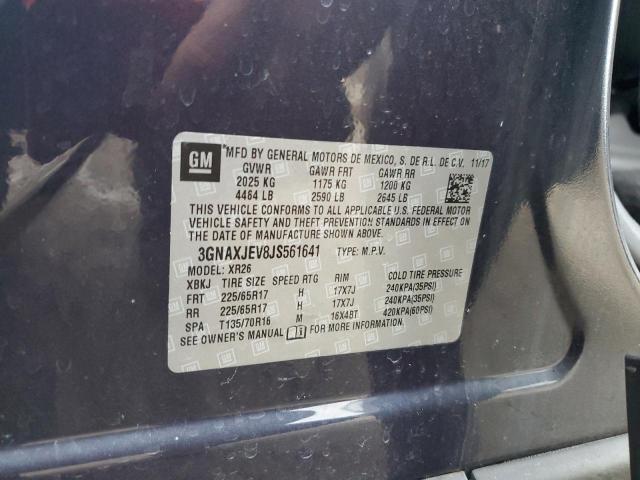 2018 CHEVROLET EQUINOX LT - 3GNAXJEV8JS561641