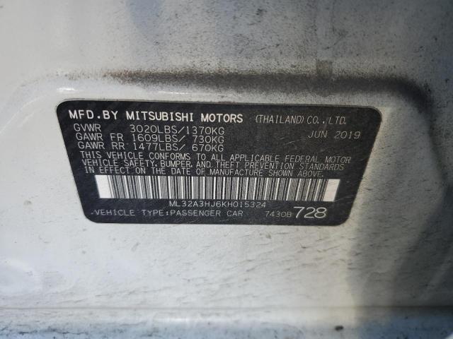 2019 MITSUBISHI MIRAGE ES - ML32A3HJ6KH015324