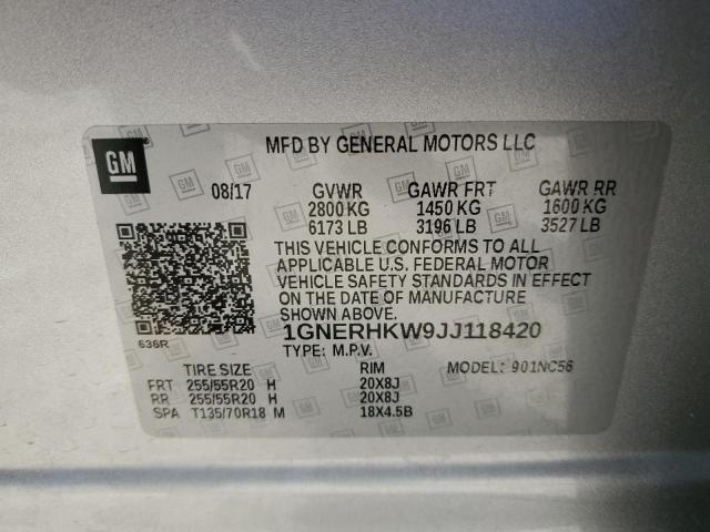 2018 CHEVROLET TRAVERSE L - 1GNERHKW9JJ118420