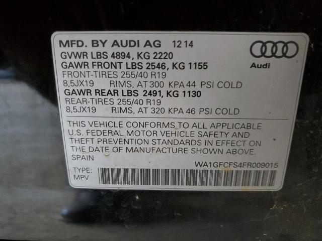 VIN WA1GFCFS4FR009015 2015 AUDI Q3 no.13