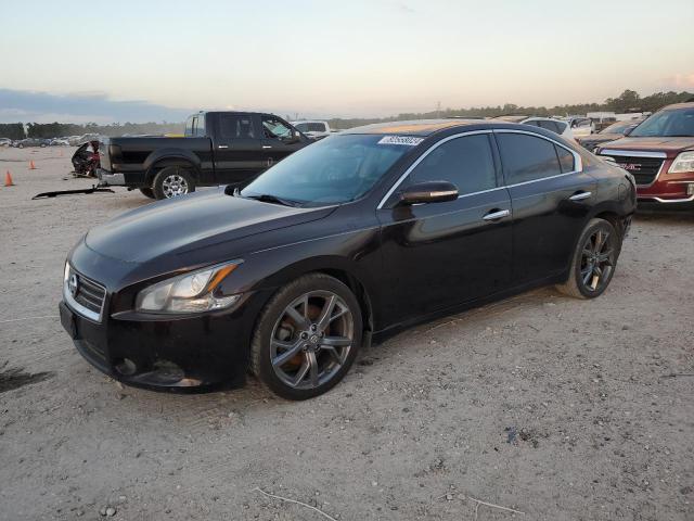 NISSAN MAXIMA S 2014 black  gas 1N4AA5APXEC474379 photo #1