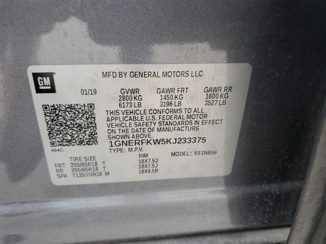 2019 CHEVROLET TRAVERSE L - 1GNERFKW5KJ233375