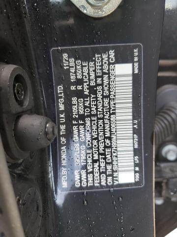 VIN SHHFK7H99MU406588 2021 HONDA CIVIC no.12