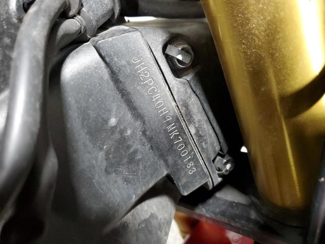 2021 HONDA CBR600 RR JH2PC40H9MK700183