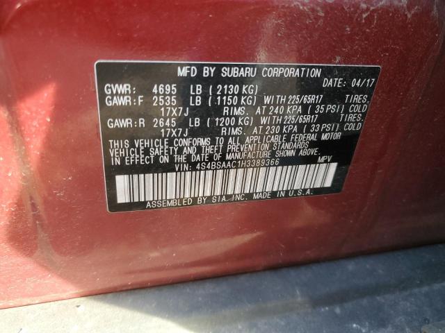 2017 SUBARU OUTBACK 2. - 4S4BSAAC1H3389366
