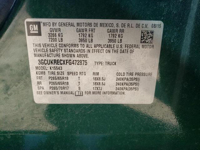 2015 CHEVROLET SILV1500 4 - 3GCUKRECXFG472875