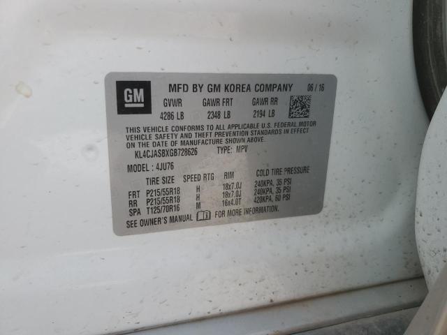 2016 BUICK ENCORE - KL4CJASBXGB728626
