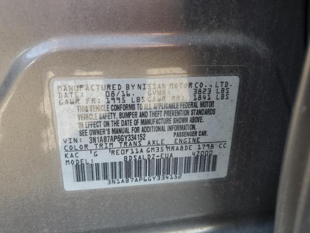 2016 NISSAN SENTRA S - 3N1AB7AP6GY334152