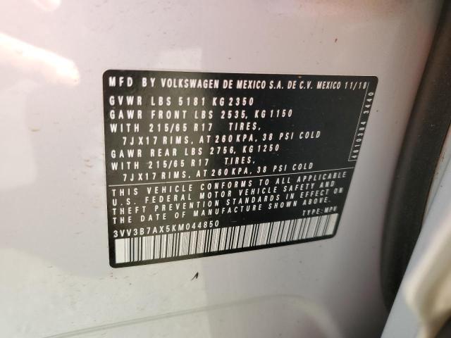 VIN 3VV3B7AX5KM044850 2019 VOLKSWAGEN TIGUAN no.13