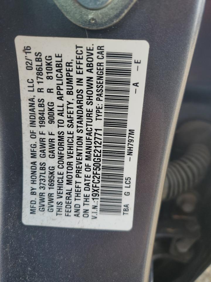 Lot #3040846757 2016 HONDA CIVIC LX