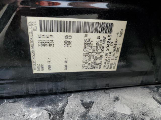 2021 NISSAN MAXIMA SV - 1N4AA6CV3MC504869